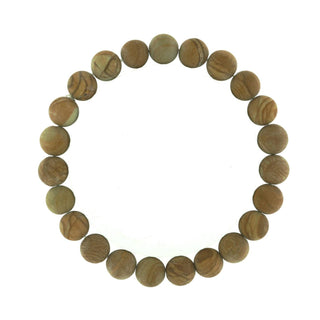 Wood Jasper Matte Round Bracelet - 8mm    from Stonebridge Imports