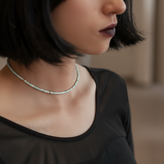 Amazonite Bead Necklace - 2-3mm