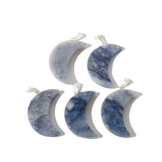 Blue Aventurine B Crescent Moon Pendant - Pack of 5 from The Rock Space