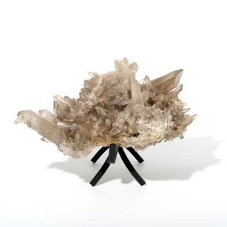 Smoky Quartz Cluster on Iron Stand U#5 - 9" from The Rock Space