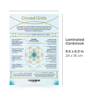QuickStudy Guide 2.0 - Crystal Grids (Hardcopy 5-pack) from Stonebridge Imports
