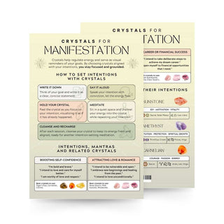 QuickStudy Guide 2.0 - Crystals for Manifestation from Stonebridge Imports
