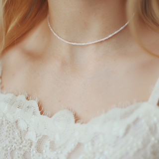 Kunzite Bead Necklace - 2-3mm