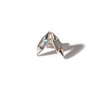 Labradorite Sterling Silver Stud - Single Pair Arrow from Stonebridge Imports