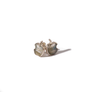 Labradorite Sterling Silver Stud - Single Pair Apple from Stonebridge Imports