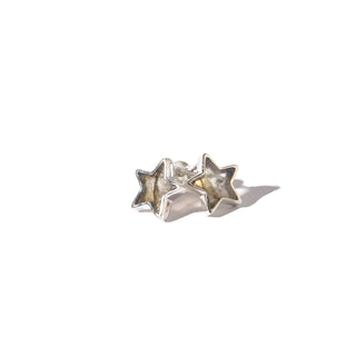 Labradorite Sterling Silver Stud - Single Pair Star - Large from Stonebridge Imports