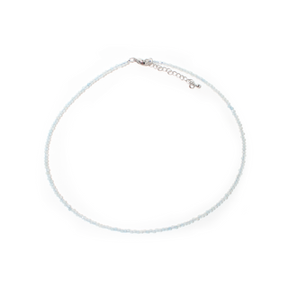 Aquamarine Bead Necklace - 2-3mm from The Rock Space