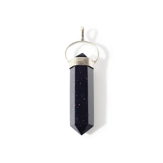 Goldstone Blue Double Terminated - 925 Silver Pendant (Synthetic) from Stonebridge Imports
