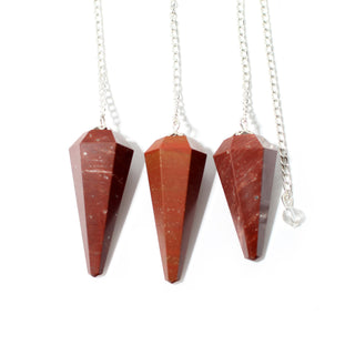 Red Jasper Pendulum 6 Facet & Bead - 3 Pack from Stonebridge Imports