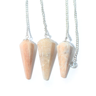Cream Moonstone Pendulum 6 Facet & Bead - 3 Pack from Stonebridge Imports