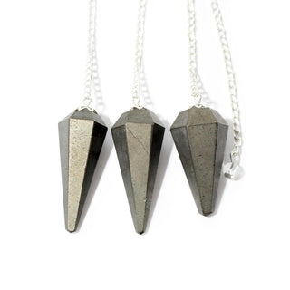 Pyrite Pendulum 6 Facet & Bead - 3 Pack from The Rock Space