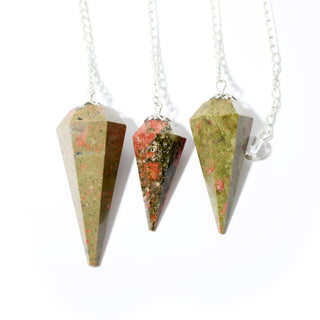 Unakite Pendulum 6 Facet & Bead - 3 Pack from Stonebridge Imports