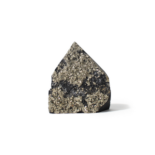 Pyrite on Basalt Cut Base Point - 2 1/2" to 5" from The Rock Space