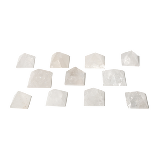 Clear Quartz Pyramid Carvings - 5 to 20 Pieces - 1kg Box    from Stonebridge Imports
