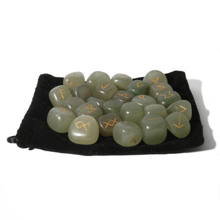 Green Aventurine Runes Set    from Stonebridge Imports