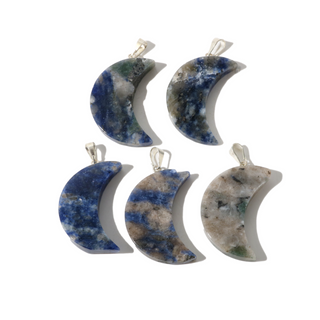 Sodalite B Crescent Moon Pendant - Pack of 5 from The Rock Space