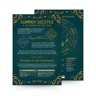 QuickStudy Guide 2.0 - Summer Solstice & the Wheel of the Year from Stonebridge Imports