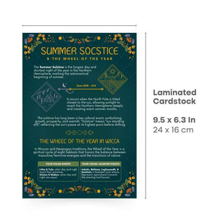 QuickStudy Guide 2.0 - Summer Solstice & the Wheel of the Year from Stonebridge Imports