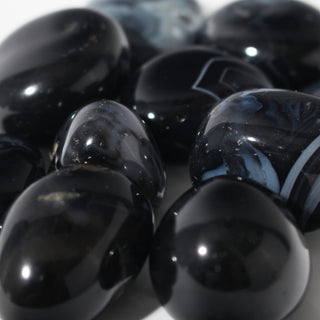Black Sardonyx Tumbled Stones from The Rock Space