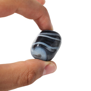 Black Sardonyx Tumbled Stones from Stonebridge Imports