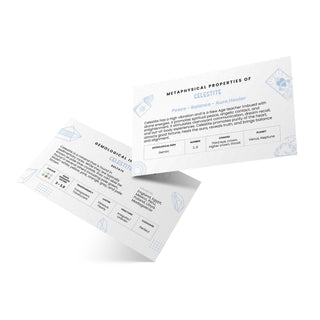 Stone Meaning Cards - Celestite - 10 Pack