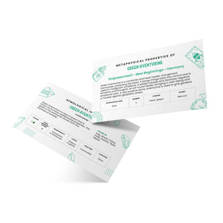 Stone Meaning Cards - Green Aventurine - 10 Pack