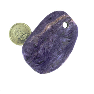 Charoite Slice Pendant Drilled - 'E' #3    from Stonebridge Imports