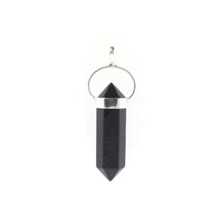 Goldstone Blue Double Terminated - 925 Silver Pendant (Synthetic) from Stonebridge Imports