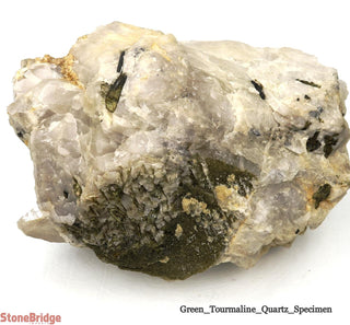 Green Tourmaline on Quartz Matrix U#2    from Stonebridge Imports