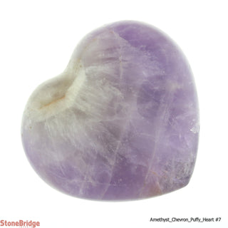 Amethyst Chevron Puffy Heart #2 25 to 49g    from Stonebridge Imports
