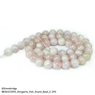 Morganite Pink - Round Strand 15" - 8mm    from Stonebridge Imports
