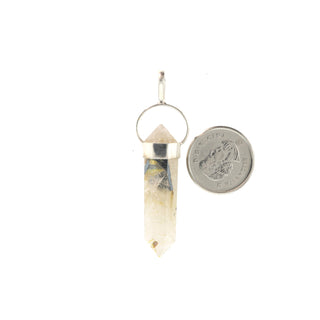 Rutilated Quartz Double Terminated - 925 Silver Pendant from Stonebridge Imports