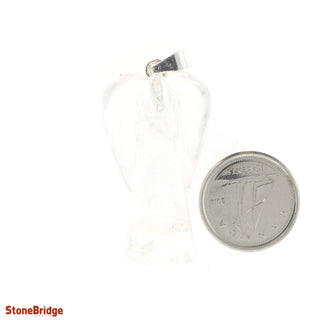 Clear Quartz Angel - 925 Silver Pendant from Stonebridge Imports