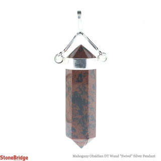 Mahogany Obsidian Double Terminated Swivel - 925 Silver Pendant from Stonebridge Imports
