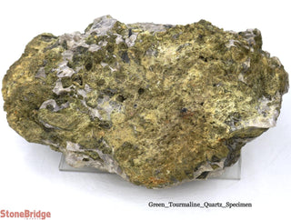 Green Tourmaline on Quartz Matrix U#9    from Stonebridge Imports