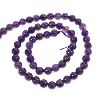 Amethyst A Dark Round Strand 15" 6mm    from Stonebridge Imports
