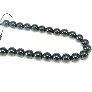 Black Tourmaline Round Strand 7" - 8mm from Stonebridge Imports