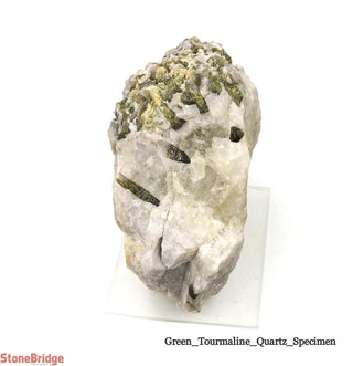 Green Tourmaline on Quartz Matrix U#5    from Stonebridge Imports