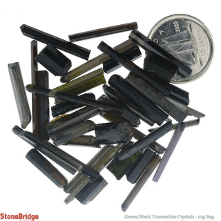 Green/Black Tourmaline Crystals    from Stonebridge Imports