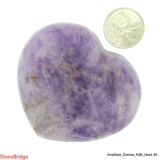 Amethyst Chevron Puffy Heart #6 150 to 199g    from Stonebridge Imports