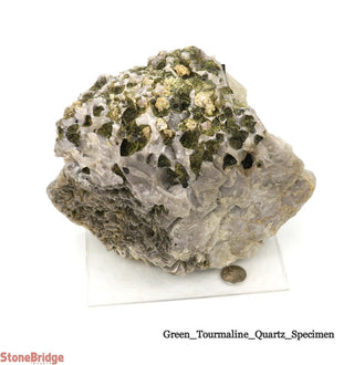 Green Tourmaline on Quartz Matrix U#5    from Stonebridge Imports