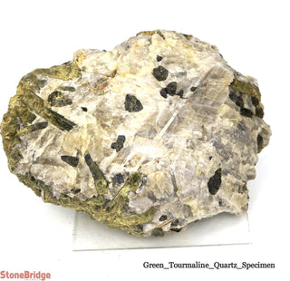 Green Tourmaline on Quartz Matrix U#9    from Stonebridge Imports