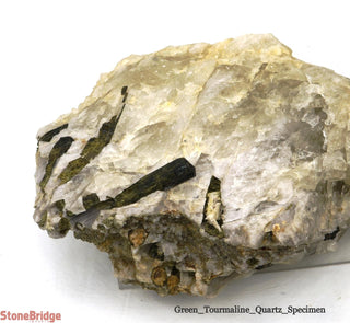 Green Tourmaline on Quartz Matrix U#6    from Stonebridge Imports