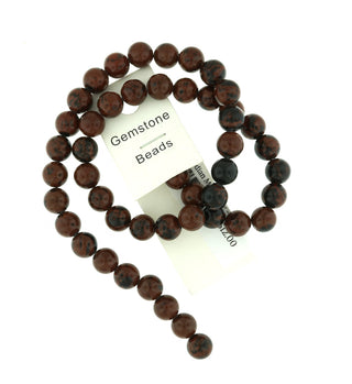 Obsidian Mahogany - Round Strand 15" - 6mm from Stonebridge Imports
