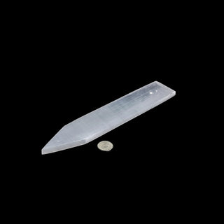 Selenite Flat Pointed Pointed Massage Wand - 8"    from Stonebridge Imports
