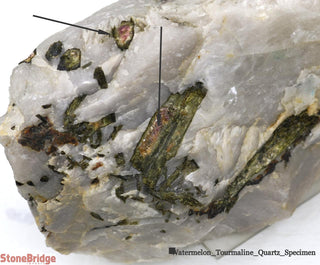 Green Tourmaline on Quartz Matrix U#7    from Stonebridge Imports