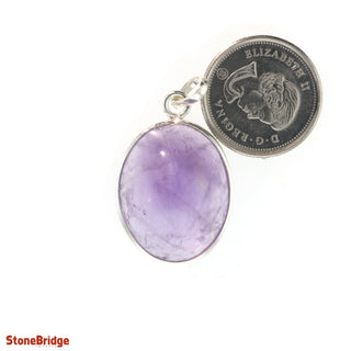 Amethyst Cabochon - 925 Silver Pendant from Stonebridge Imports