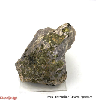 Green Tourmaline on Quartz Matrix U#11    from Stonebridge Imports