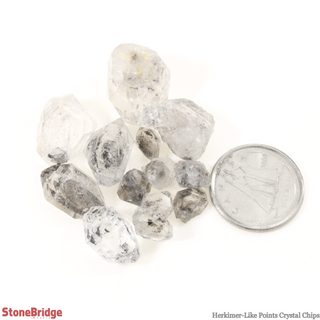 Double Terminated Quartz - Herkimer Diamond Like - 4mm to 8mm - 200g Bag    from Stonebridge Imports