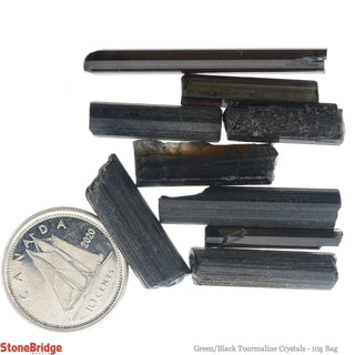 Green/Black Tourmaline Crystals    from Stonebridge Imports